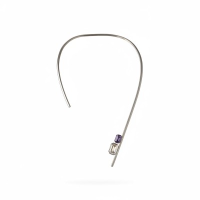 Colier DESTINY cu pietre Swarovski – alama placata cu gun metal, Katerina Vassou