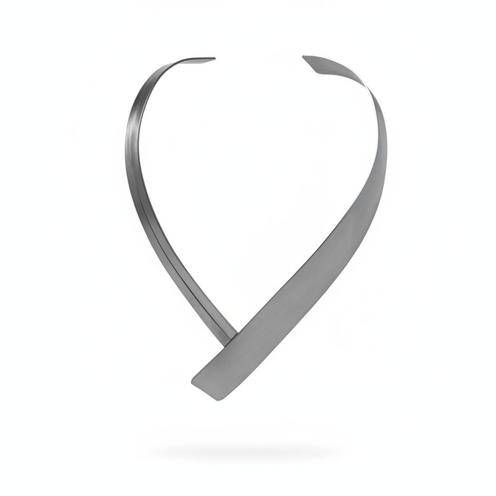 Colier MERCY din alama placata cu gun metal – Katerina Vassou
