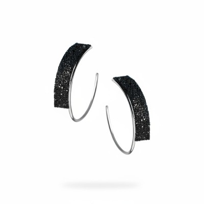 Cercei Shooting Star din alamă argintată cu cristale Swarovski – Katerina Vassou