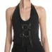 Colier Cosmic din alama placata gun metal cu turmalina neagra - Katerina Vassou