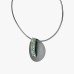 Colier SUSTAIN din alamă placată cu gun metal și cristale Swarovski verzi – design geometric modern, Katerina Vassou