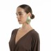 Cercei FACH din alama placata cu aur 24K – design organic verde-auriu, Katerina Vassou