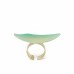 Inel FACH din alama placata cu aur 24K – design organic verde-auriu, Katerina Vassou