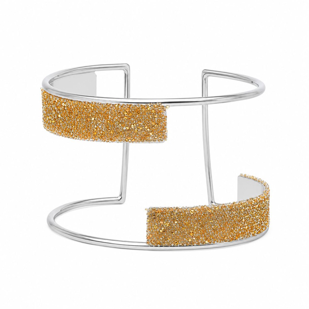Bratara PHRASE din alama argintata cu cristale Swarovski – Katerina Vassou