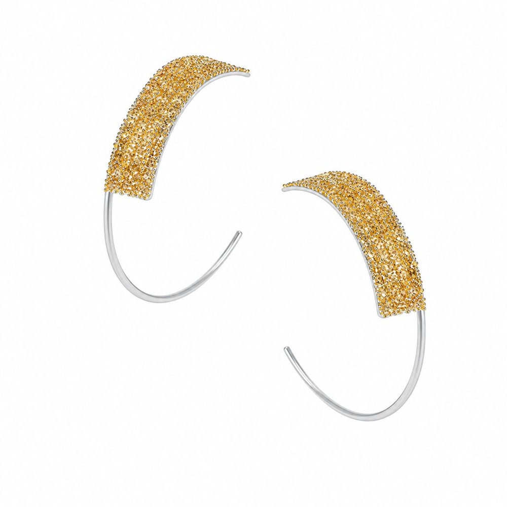 Cercei PHRASE din alama argintata cu cristale Swarovski – Katerina Vassou