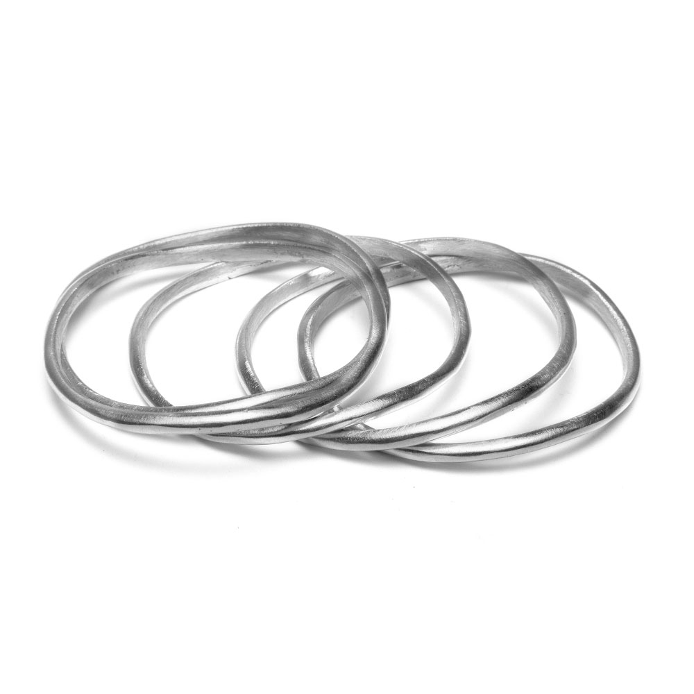 Brățară organică Vestopazzo Italia – Aluminiu reciclat, model rigid artizanal