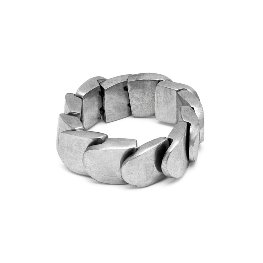 Brățară elastică cu 12 elemente semiovale din aluminiu reciclat – Vestopazzo Italia