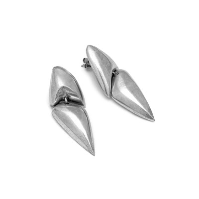 Cercei triunghiulari lungi Vestopazzo Italia – Aluminiu reciclat, design sculptural modern