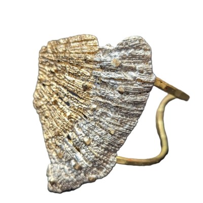 Bratara din alama cu patina argintie - creatie Tina Kotsoni