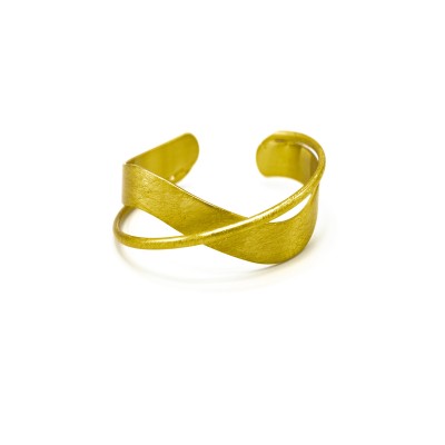 Brățară din alamă placată cu aur satinat – Model răsucit – KLK Italia