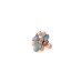 Inel elastic KLK Italia – Zamac placat cu aur roz, culori maro–verde–bleu–champagne