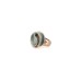 Inel elastic KLK Italia – Zamac placat cu aur roz, verde deschis perlat